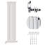 iBathUK Princia Vertical Double Oval Panel Radiator Angled Valve-788497201-788497205