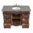 Benton Collection 48 Inch Traditional Freestanding Cherry Brown Beckham Bathroom Vanity, Single Sink, Baltic Brown Granite Top, Fully Assembled