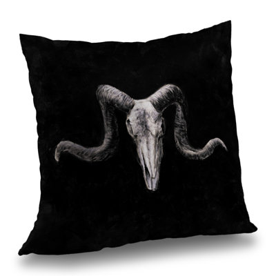 Skeleton Skulls Grunge Style Throw | Gray Animals Home Decor