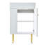 Meuble-lavabo 21,6 po, armoire combinée, meuble de rangement pour salle de bain, lavabo simple en céramique, rangement à gauche