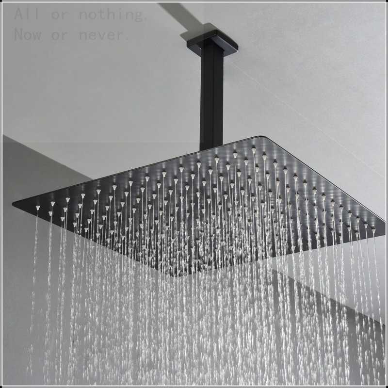 16" Matte Black Bathroom Luxury shower head