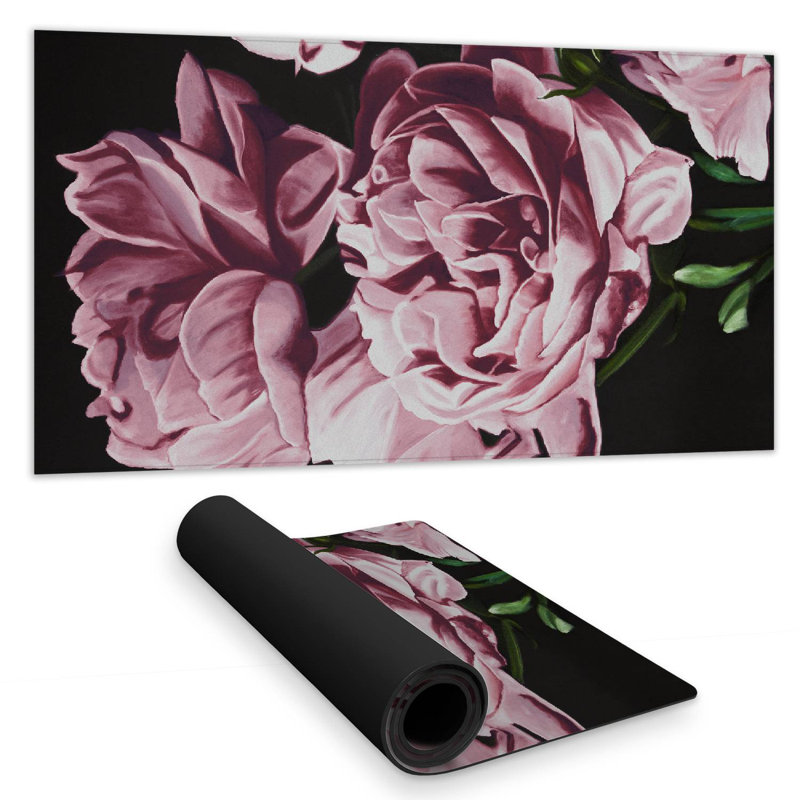 Pink peonies - 15.75"x31.50" Desk mat