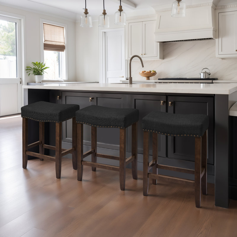 Tabourets de bar en bois massif pour îlot de cuisine, tabouret rustique sans dossier moderne avec siège en bois - 25 po à 30 po de hauteur