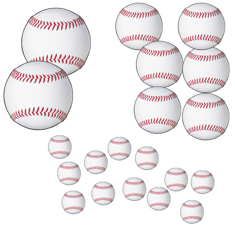 Baseball Cutouts - Asstd - Pack of 12