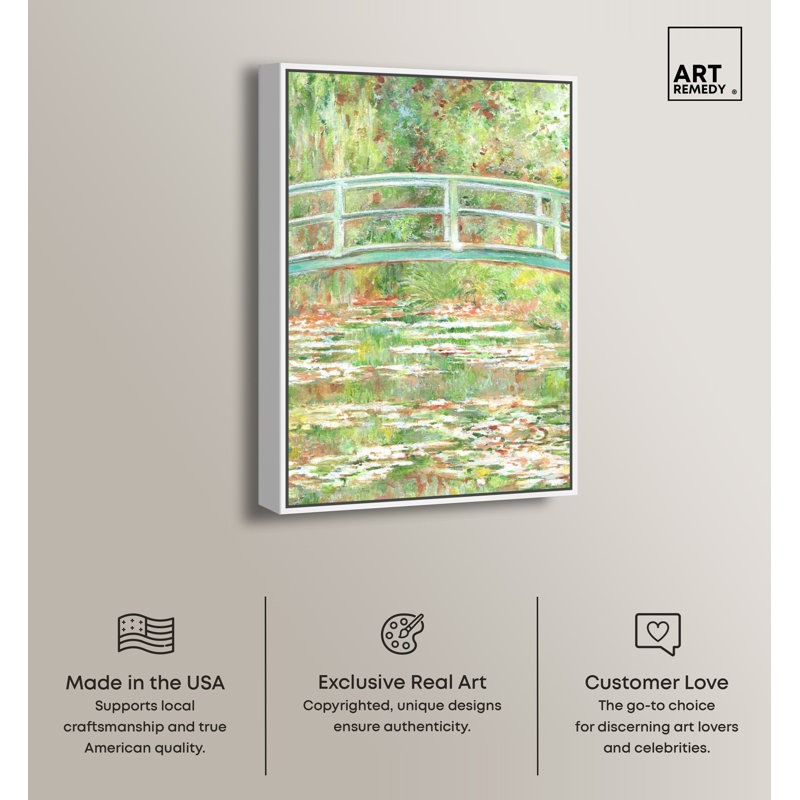 Vincent Van Gogh Inspired Large Green and White Canvas Print