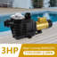 Pompe de piscine et filtre hors-terre, système de filtre de pompe de piscine transparente 2HP 5568GPH