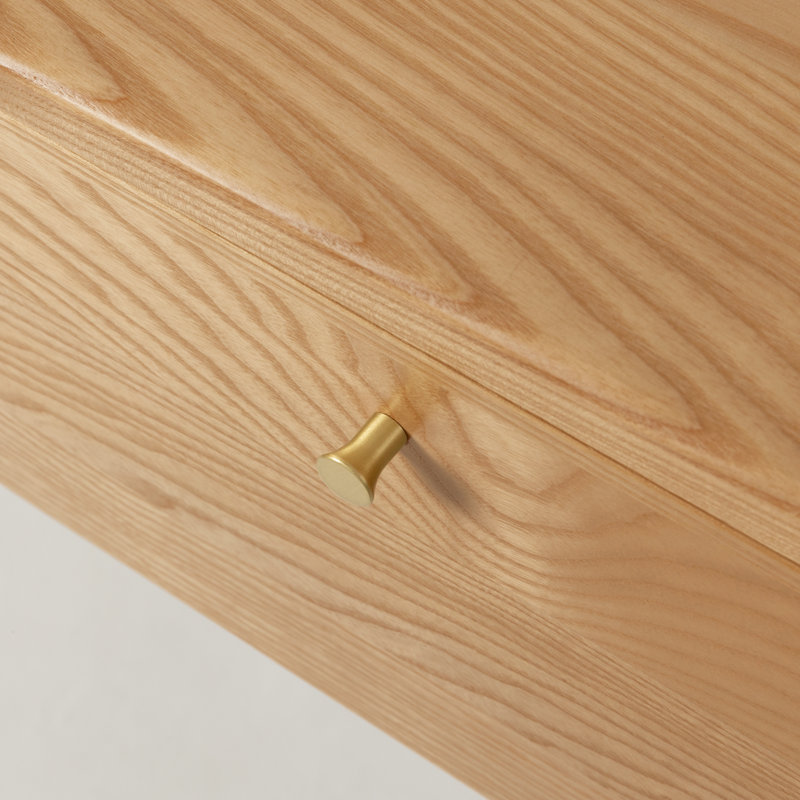 Coiffeuse 31,5 "avec 3 tiroirs en frêne massif, Non, L 31,5 po, Bois de frêne naturel