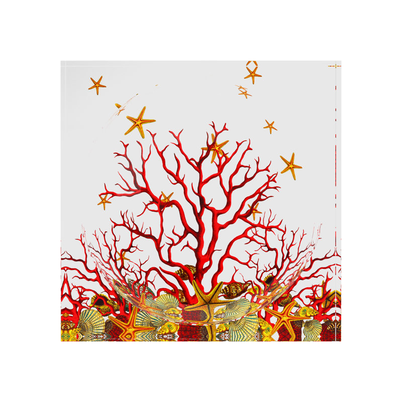 Coral Reef Decorative Tray, 6"W x 6"D x 2"H