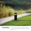 Borne d'éclairage intégrée en aluminium noir mat Windermere-97986169