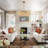 10- Light Mid-Century Sputnik Amber Glass Chandelier