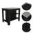 Rockaway 3-Shelf Kitchen Island Black And Ibiza Marble-2077297768