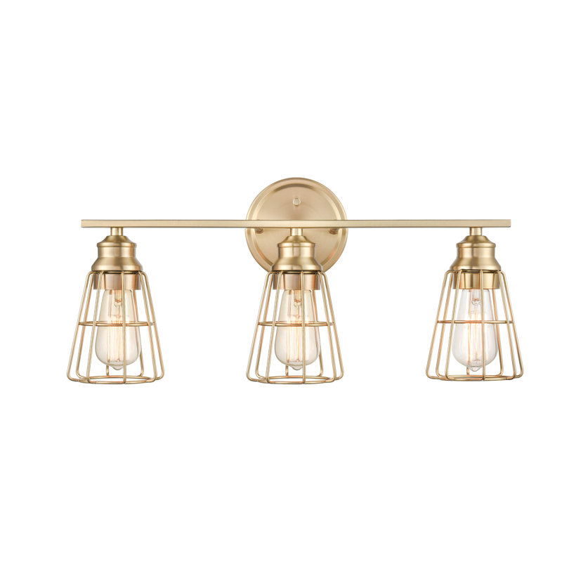 Emmayn 3-Light Dimmable Gold Bathroom Vanity Light