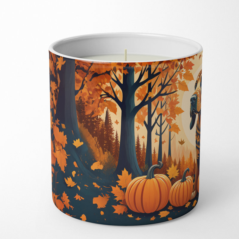 Bougie parfumée Pumpkin Spice avec support en céramique