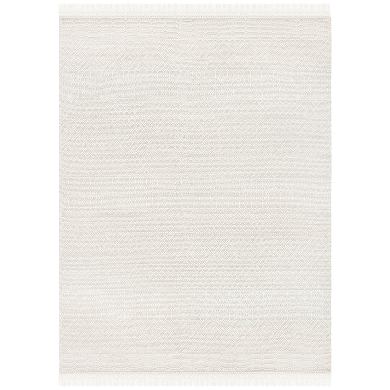 Tapis ivoire en laine tissé à la main Aldeline, Rectangle 12 pi x 18 pi