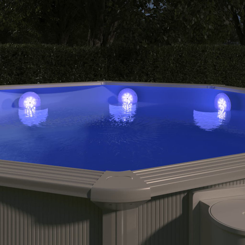 Evrim 5.91cm Battery Powered Integrated LED Color Changing Outdoor Floating Light, Multicolour