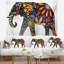 Tapisserie gaie d'éléphant jaune Animal-28483671