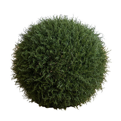 24 po Boule de cèdre artificielle résistante aux rayons UV (intérieur / extérieur)