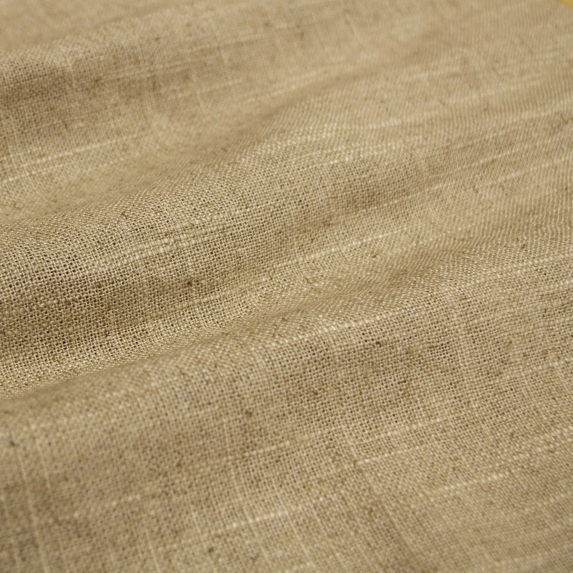 Hanson Upholstered Wingback Platform Bed, Classic Sandstone Linen, King