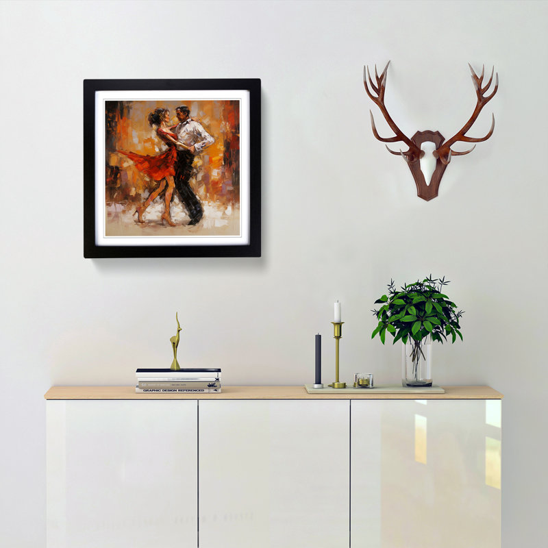 Single Picture Frame Print on Wood, Black