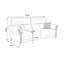Causeuse-coussin standard en cuir véritable beige