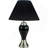 1Pc Elegant Crafted Table Lamp Glossy Base Contrasting Metallic Details Pleated Shade Modern Look Porcelain Rotary Switch, 100Watt-1900540001-1889543412