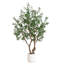 Artificial Grand Olive Tree in White Decorative Planter-2045042790
