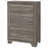 Brown Oak 4-drawer Chest of Drawers