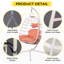 Chaise hamac suspendue en métal, 350 lb