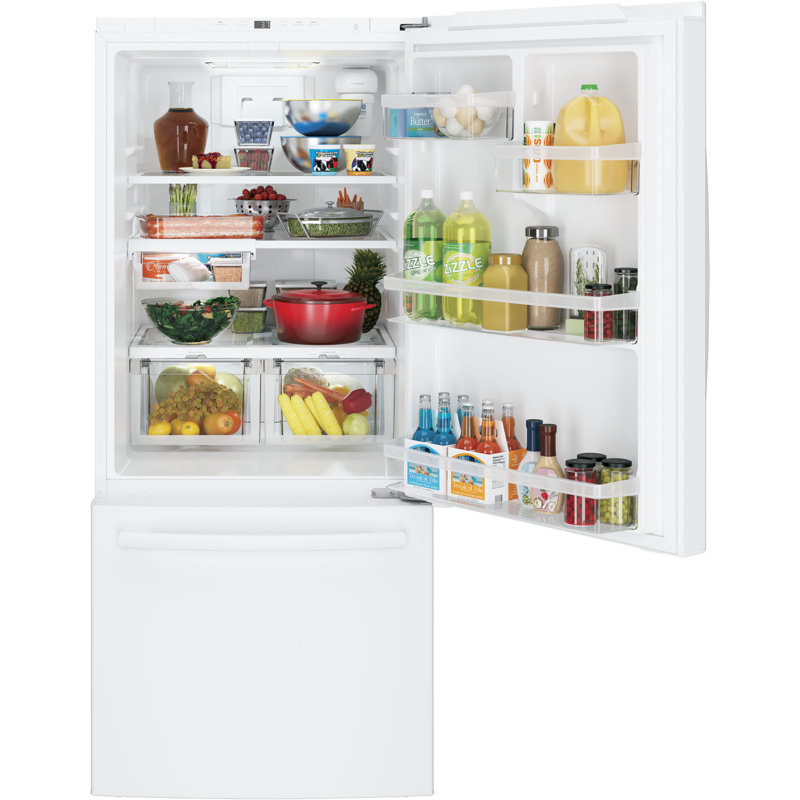 30" Energy Star® Bottom Freezer 21 cu. ft. Refrigerator, White