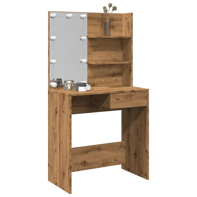 Kloni Dressing Table with Mirror, Artisan Oak