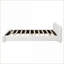 Structure de lit tapissier White Boucle