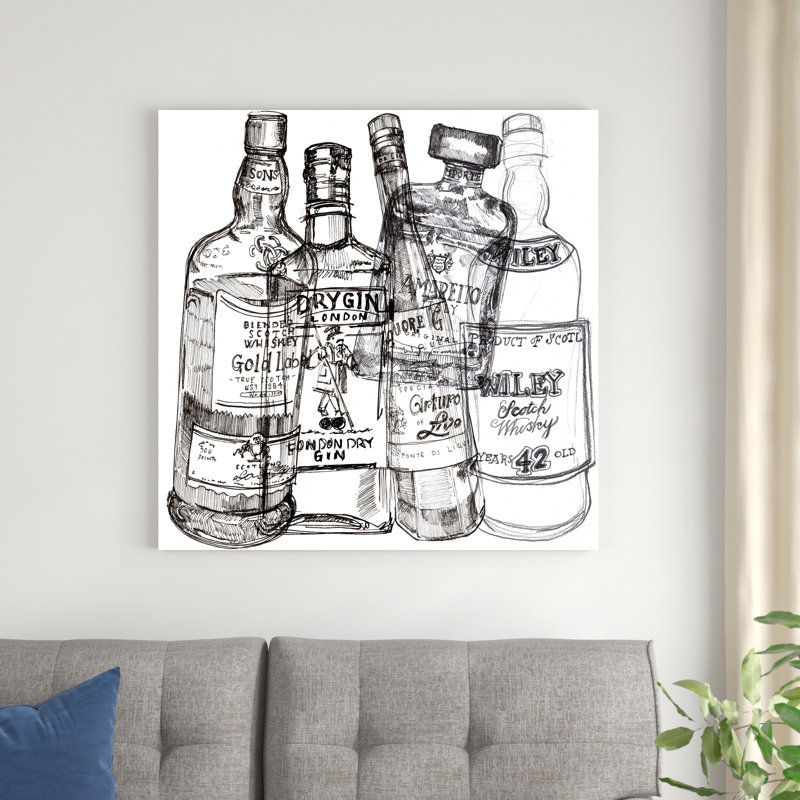 «Whiskey Mercredis I» par Jennifer Paxton Parker, reproduction d'art sur toile tendue, H 36 po x l 36 po