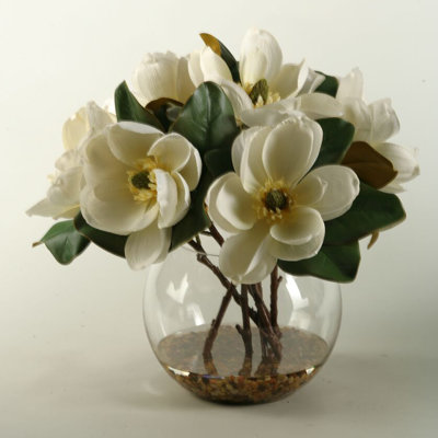 Bol à bulles en verre magnolias central
