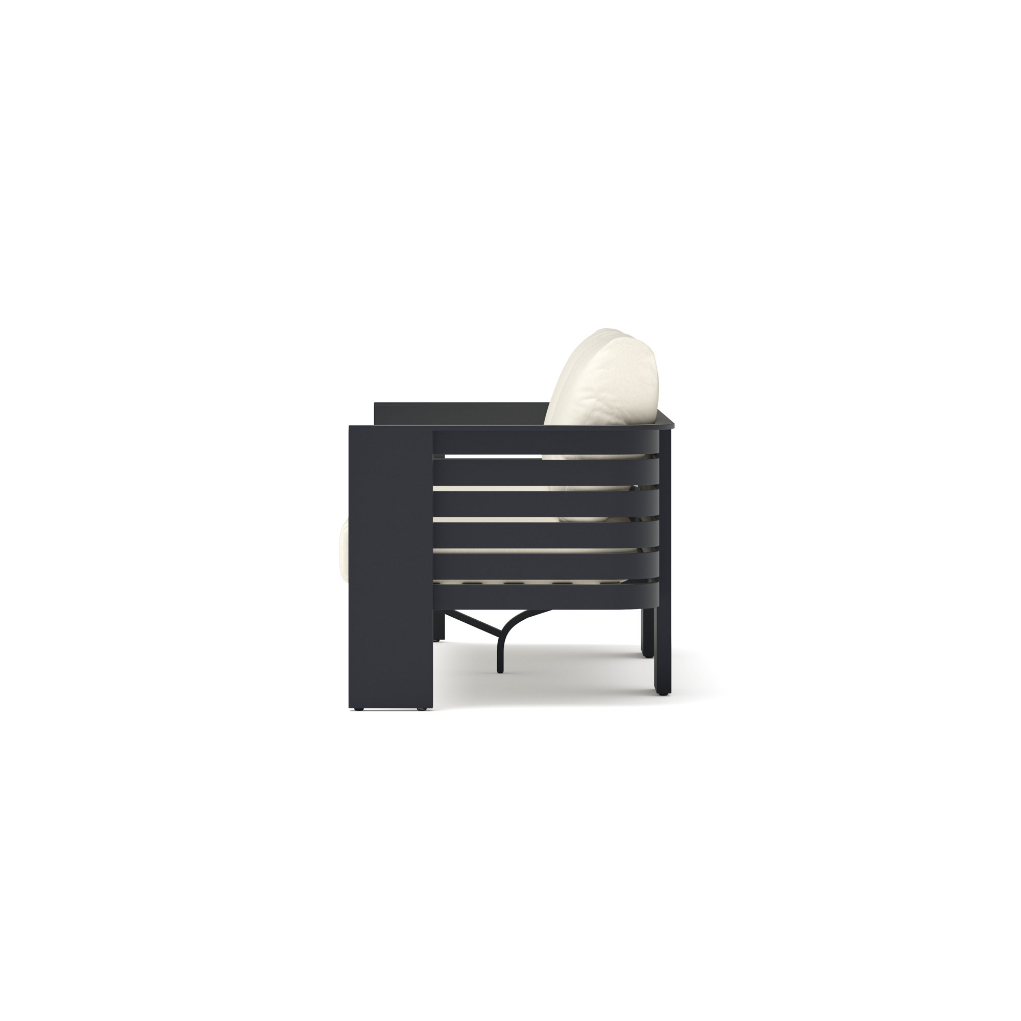 Ari 80In Outdoor Patio Sofa, Olefin Linen