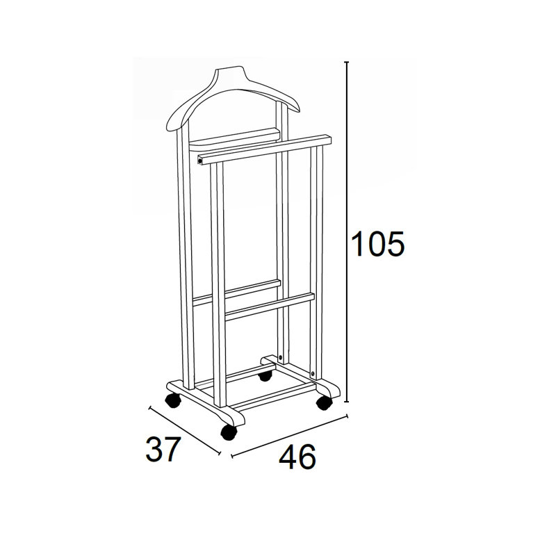 Brandt Valet Stand, White