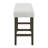 Risa Counter Height Bench, Gray Polyester Memory Foam Seat, Brown 40 Inch