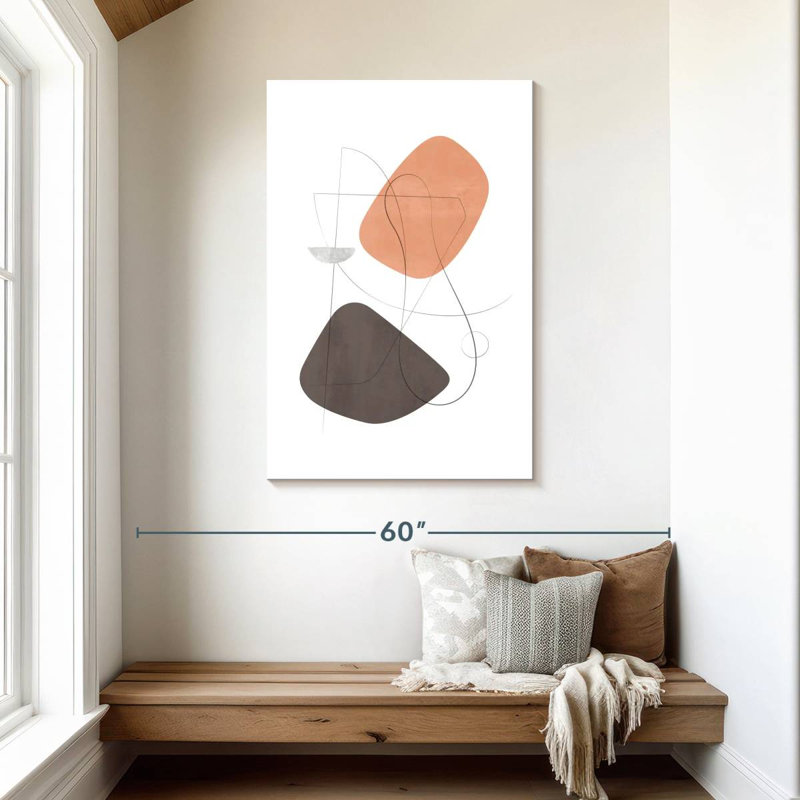 Avery Abstract Composition With Lines XV, 45" H x 30" W