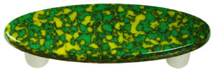 Poignée barre 3 po Granite, Noir, Jaune tournesol / vert jade