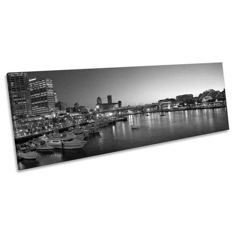 Sydney Darling Harbour - Wrapped Canvas Panoramic Print, 60.96cm H x 182.88cm W x 4cm D