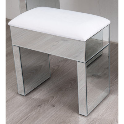 Mirrored Dressing Table Stool