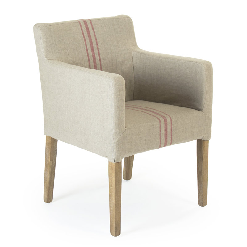 Avignon Linen Armchair, Red 100% Linen