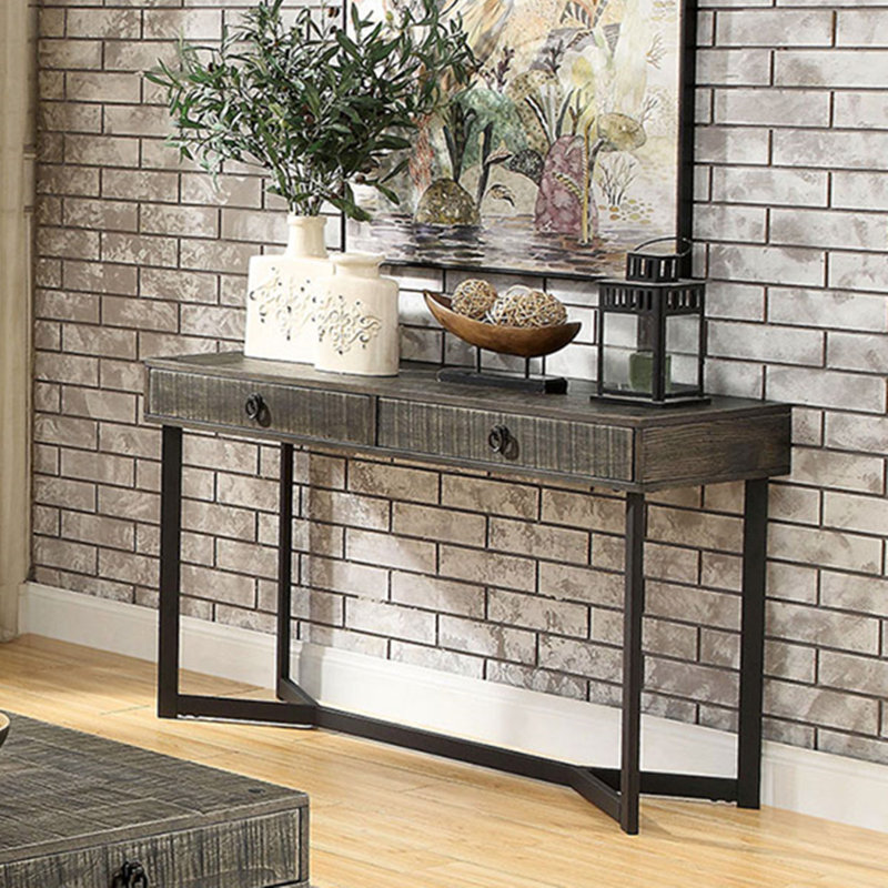 Zella 47.8'' Solid Wood Top Console Table