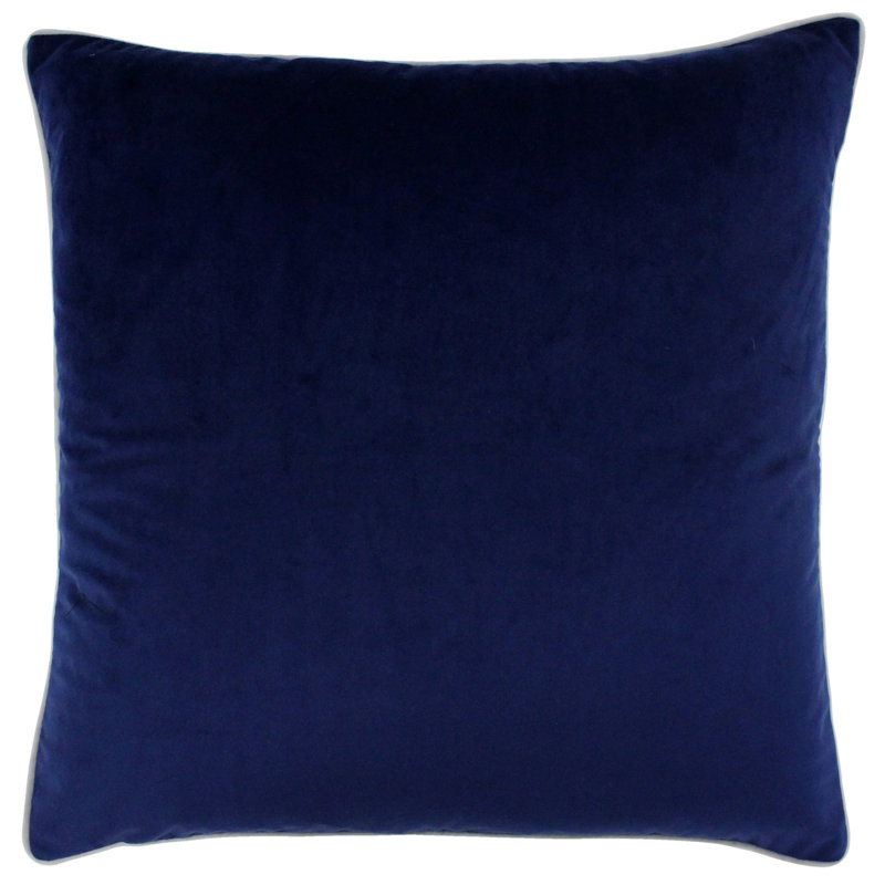 Oliver Square Throw, Pillow Cover Only - No Insert, Navy/Silver