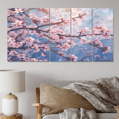 Ensemble de salon minimaliste en cerisier rose