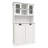 Aspasios Two-Compartment Tilt-Out Dirty Laundry Basket Tall Bathroom Cabinet with 2 Adjustable Shelves-1844167053
