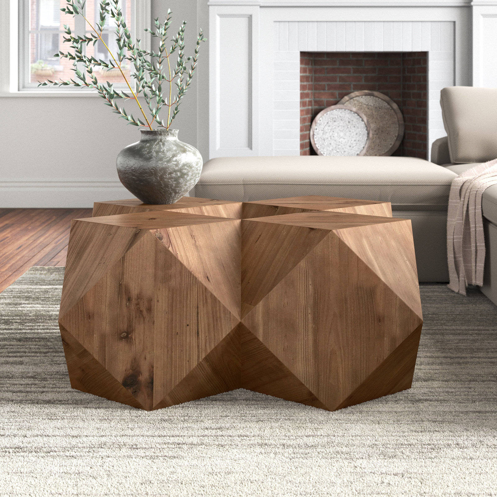 Solid Wood Coffee Table, Natural