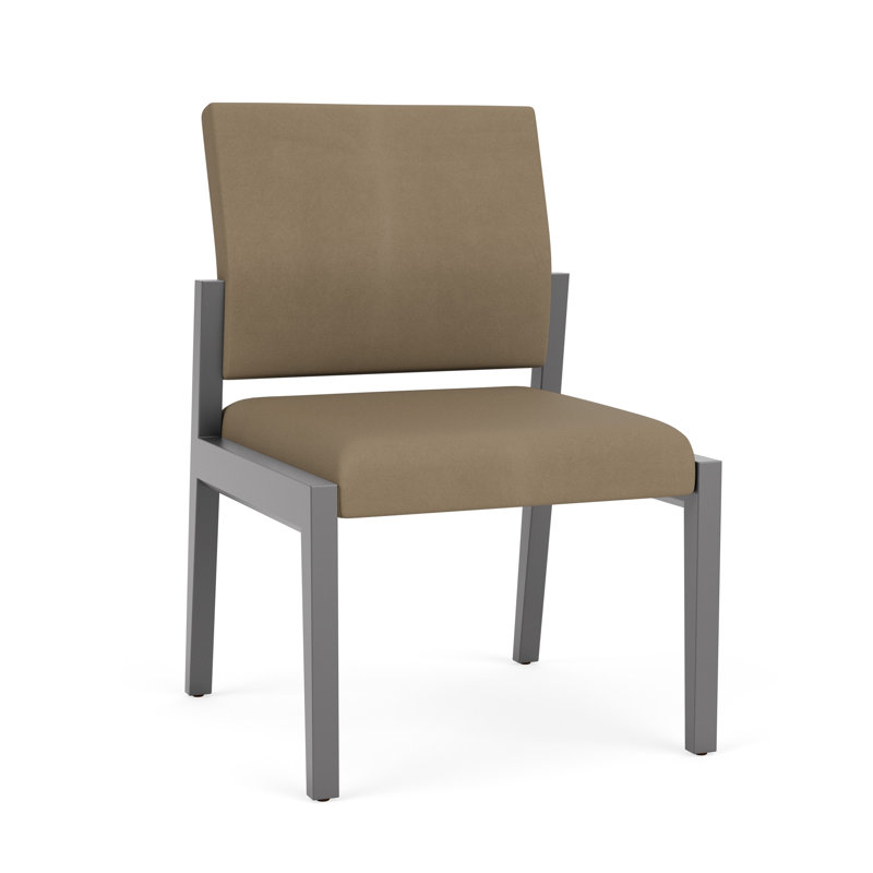 Chaise d'invité sans accoudoirs Brooklyn, Étain, Patriot Plus taupe