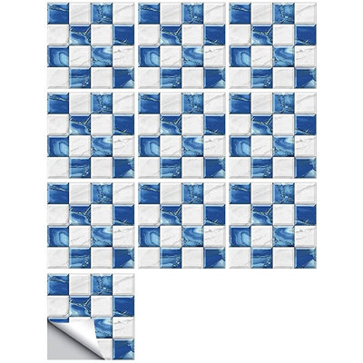 10pcs Home Decor Living Room Tile Set Strong Sticker Kitchen Wall Sticker