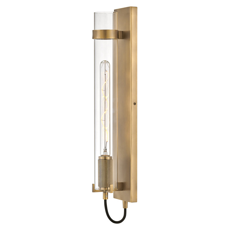 Cala Steel Candle Wall Light, Heritage Brass