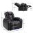36.2" Wide Modern Upholstered Padded Arm Power Controlled Recliner Home Theatre Seating With Storage (Set of 10)